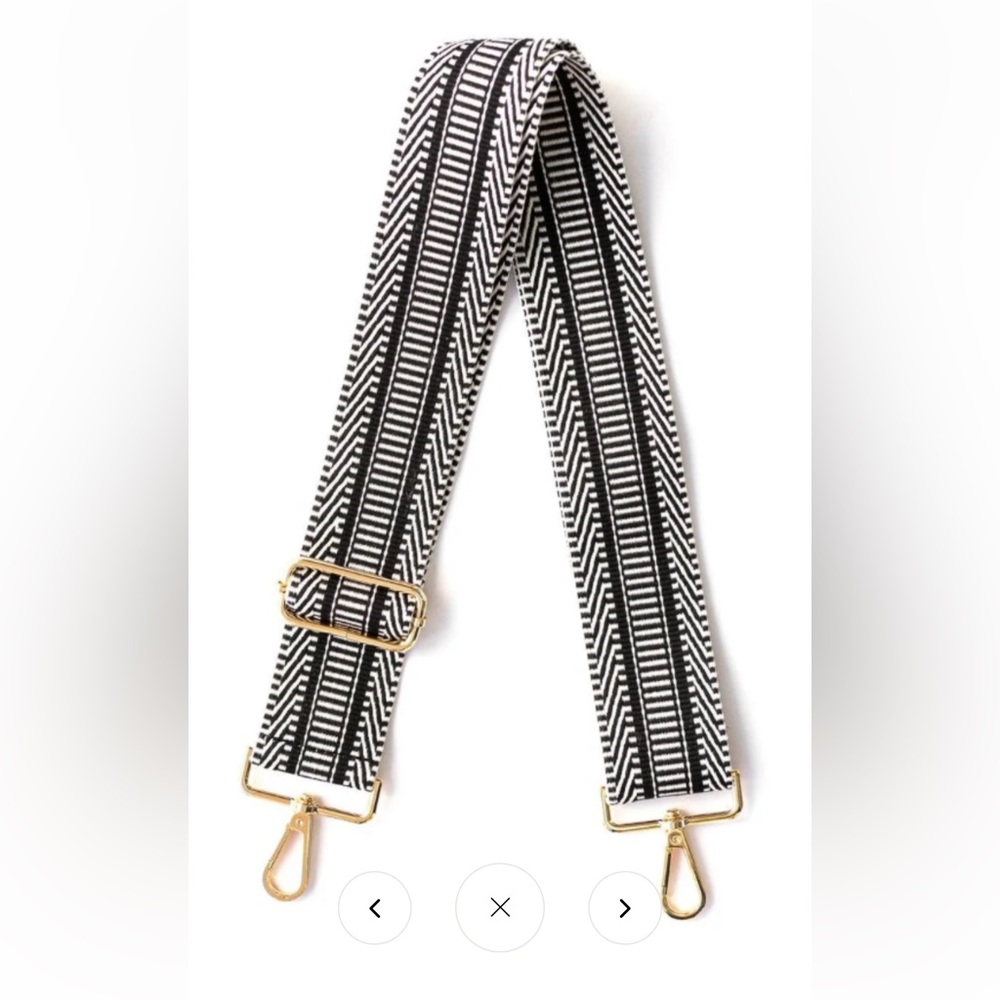 Replacement bag strap black and white